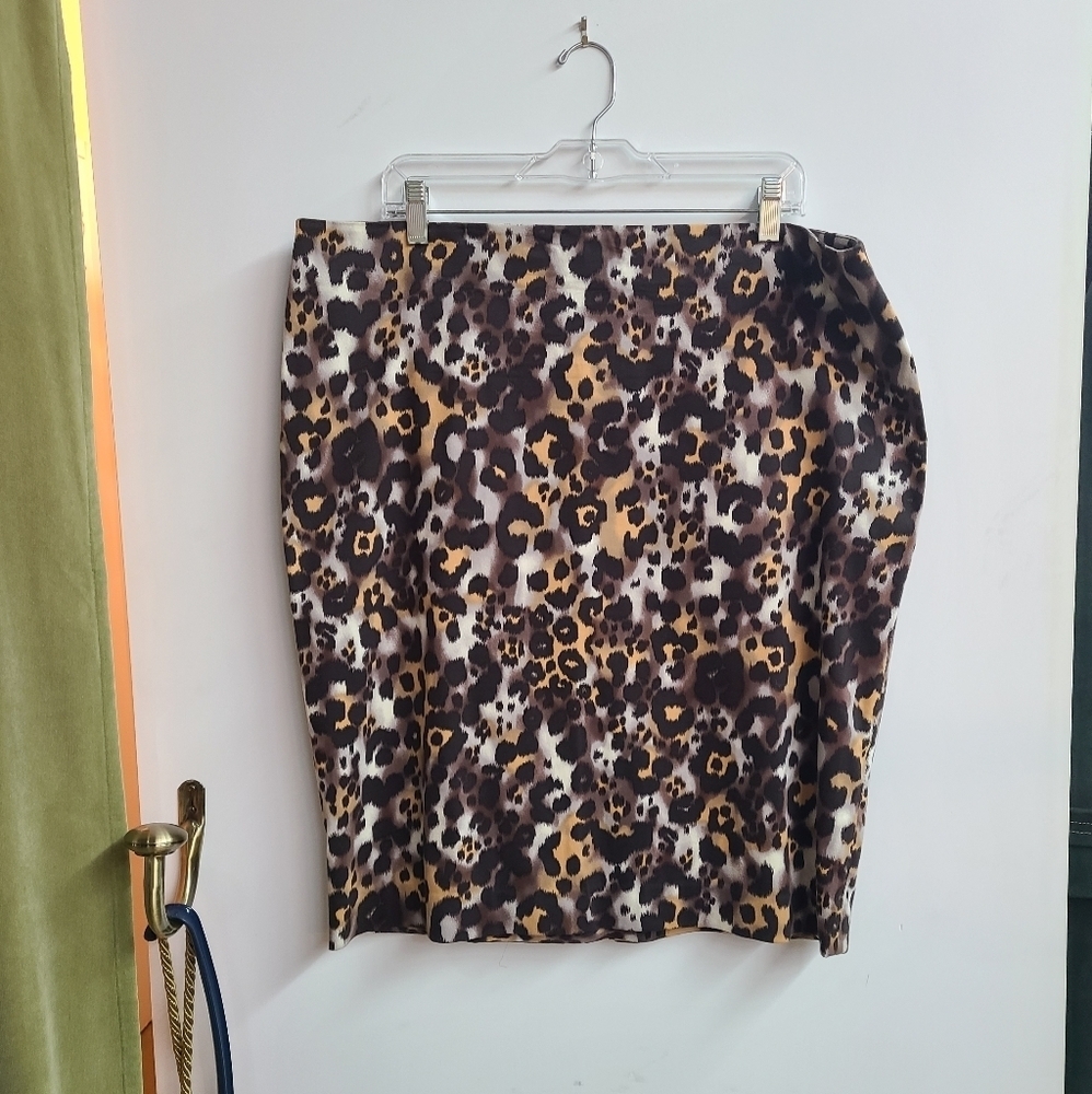 St.John Animal Print Skirt